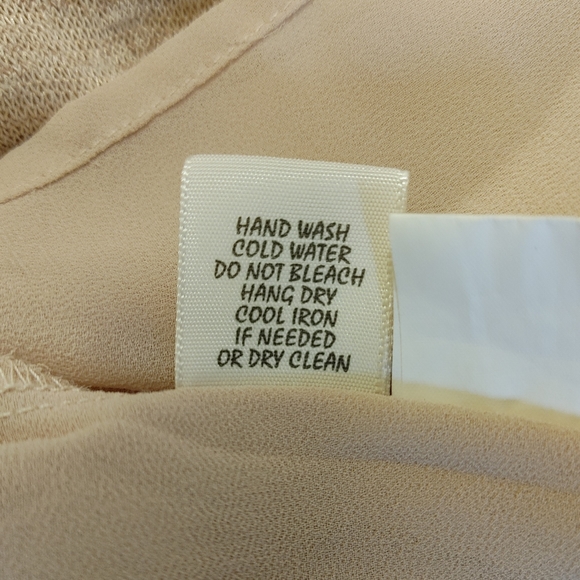 ADIVA Womens blush lace long sleeve blouse sweater with split open back  size L - Picture 7 of 7